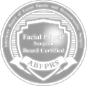 Facial plastic surgeon board certification emblem