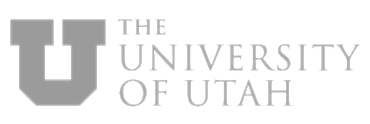 University of Utah logo in gray design.